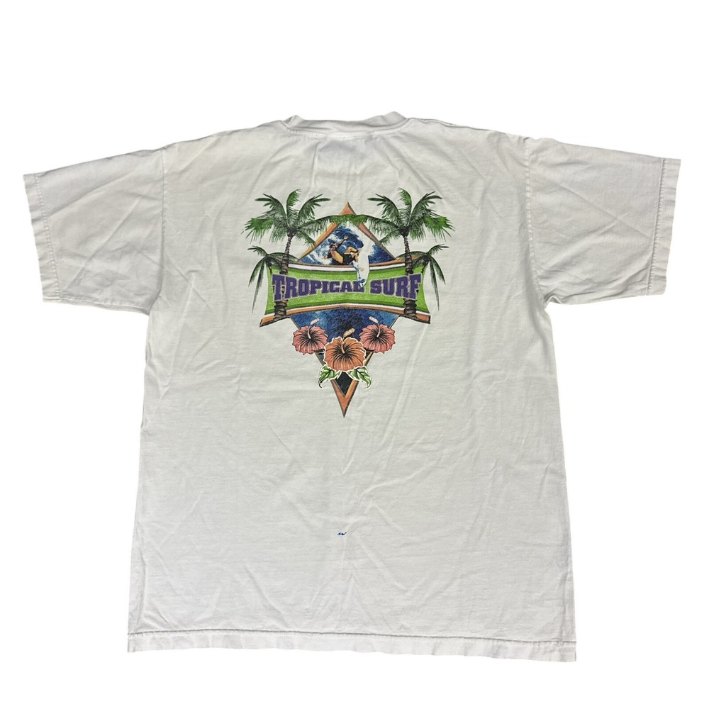 Vintage Towncraft Tropical Surf Graphic T Shirt